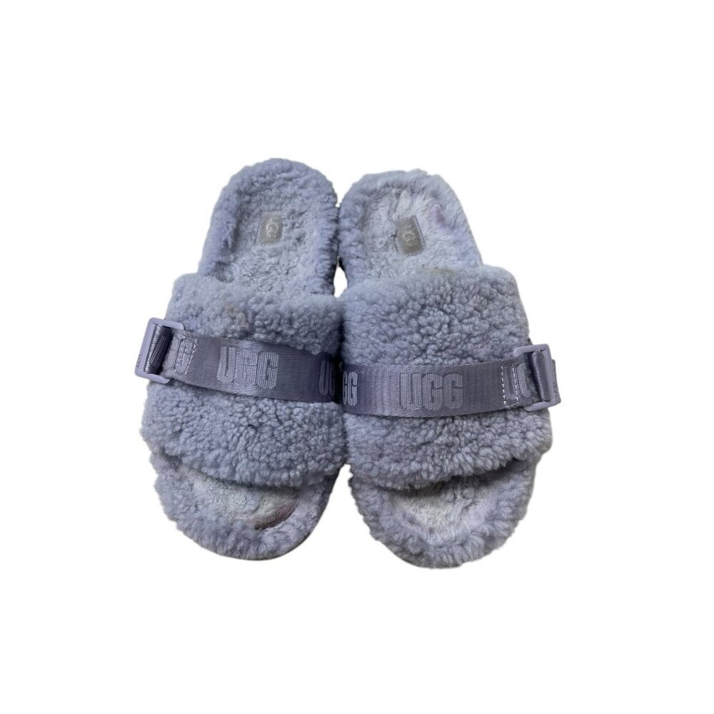 UGG Women's Gray Fluffy Slippers